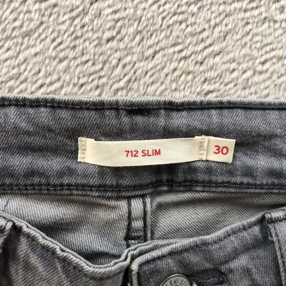 Levi's Womens Jeans Size 30 712 Slim Fit Straight Leg Gray Denim Classic Casual - Picture 8 of 15